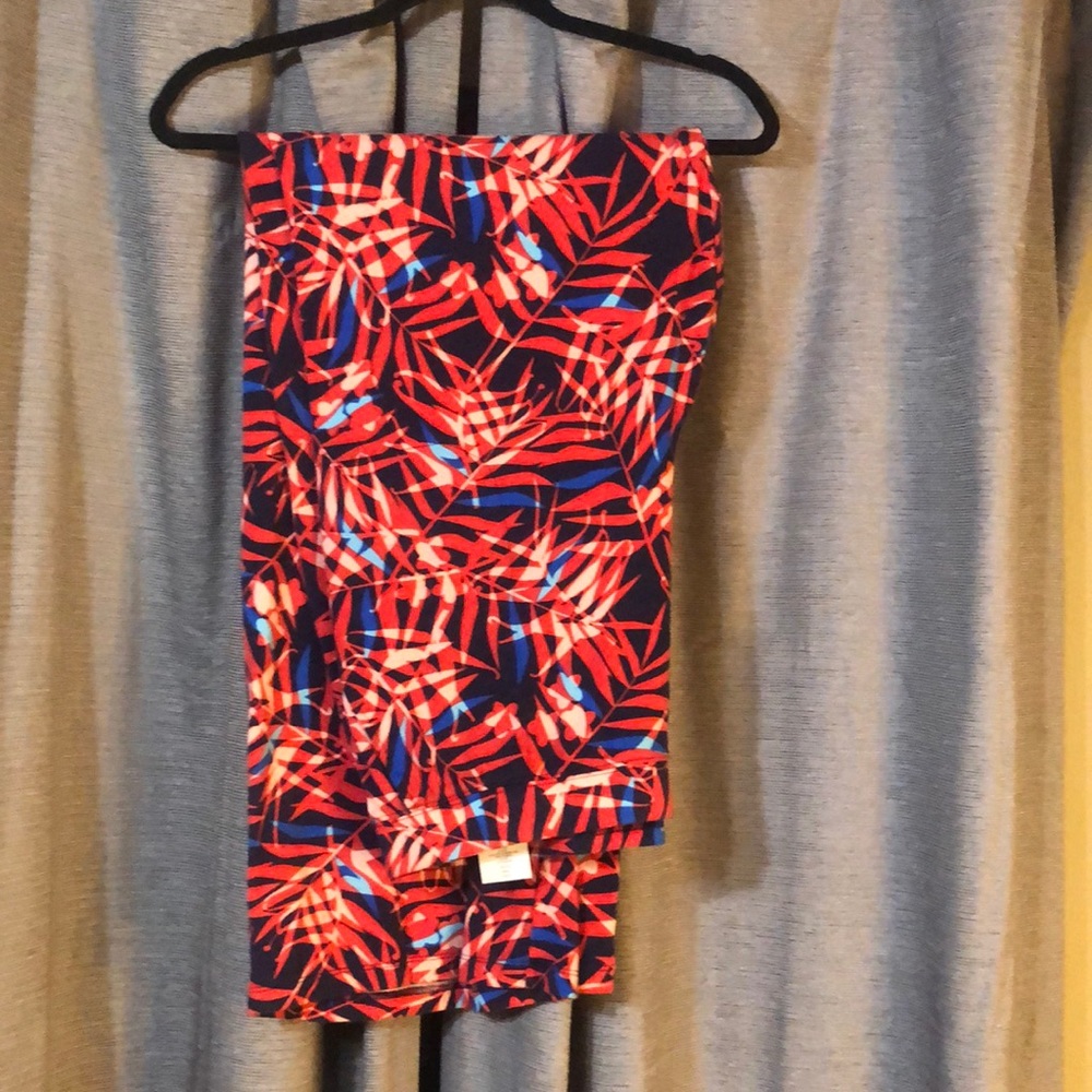 Beach pajama pants in red and blue